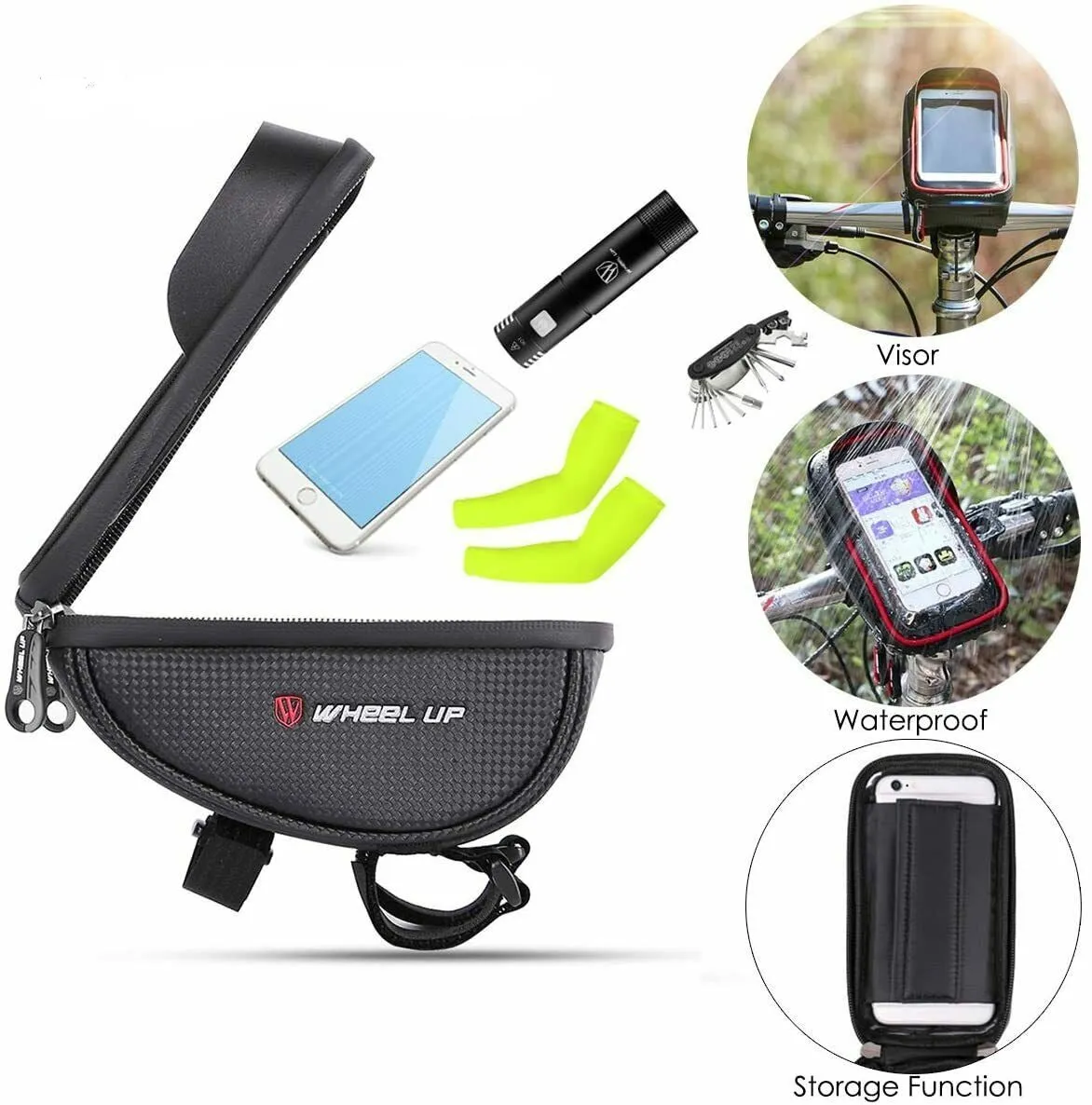 PROWheelX™ Waterproof Bike Cell Phone Case Bag Holder | Motorcyle Cycling Handlebar Mount