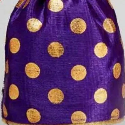 Purple Brocade Silk Gold Butti Polti Gift