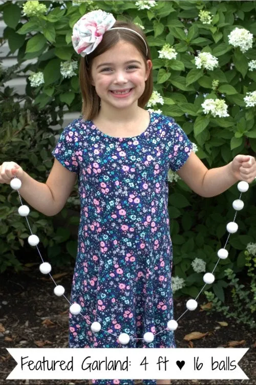 Rainbow Felt Ball Garland