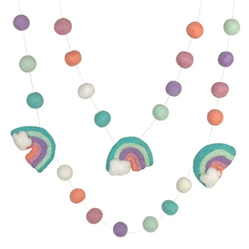 Rainbow Felt Garland- Pastel