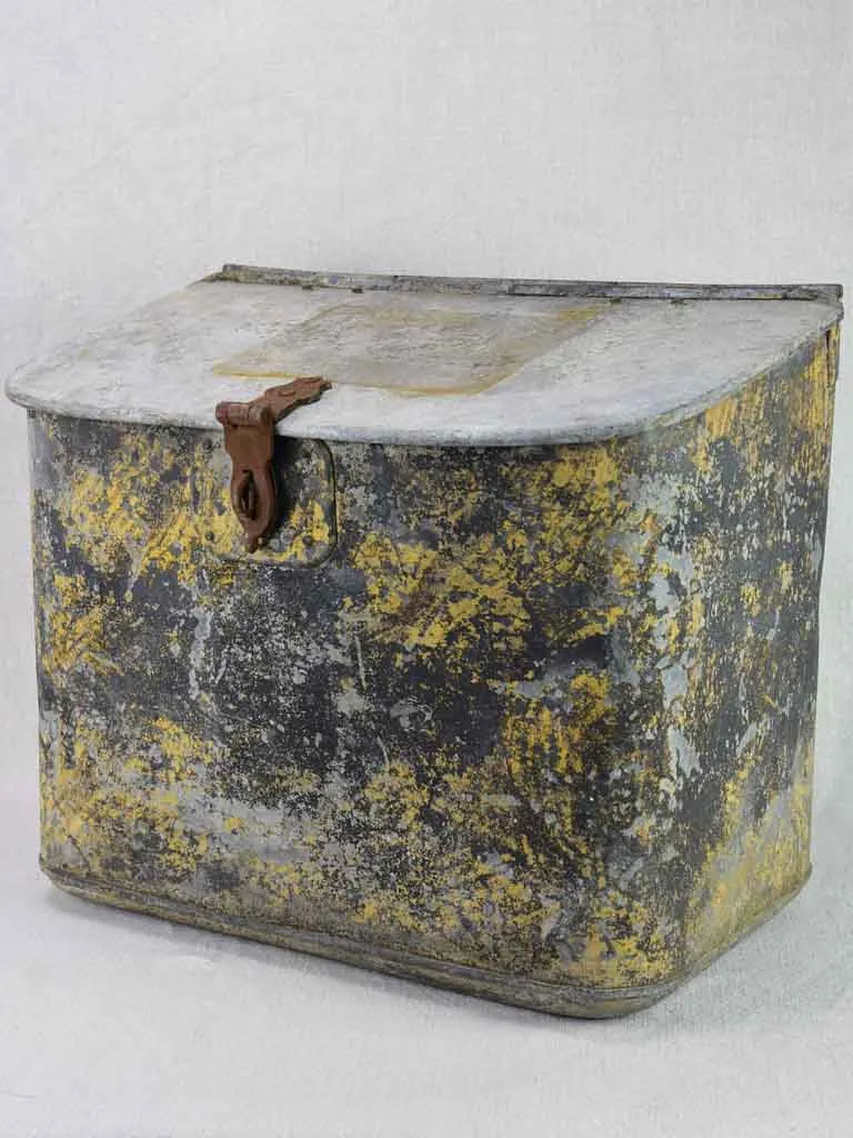 Rare 19th Century French zinc fishing box from Normandy 15¼" x 19¼"