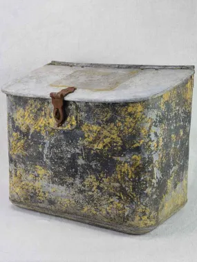 Rare 19th Century French zinc fishing box from Normandy 15¼" x 19¼"