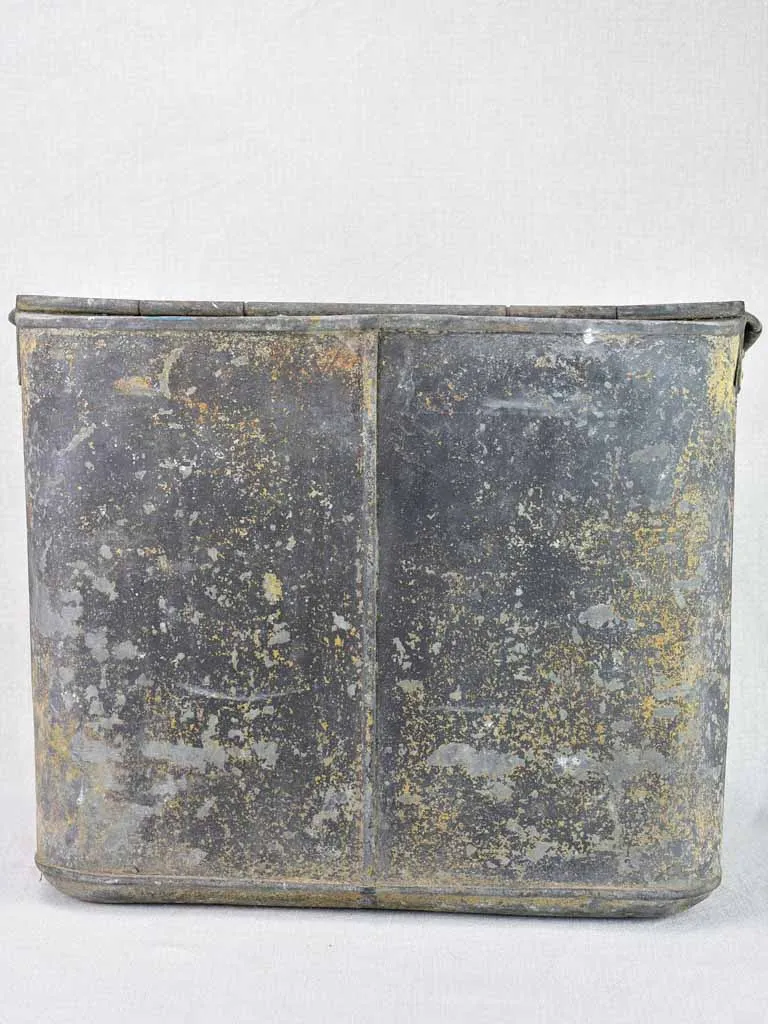 Rare 19th Century French zinc fishing box from Normandy 15¼" x 19¼"