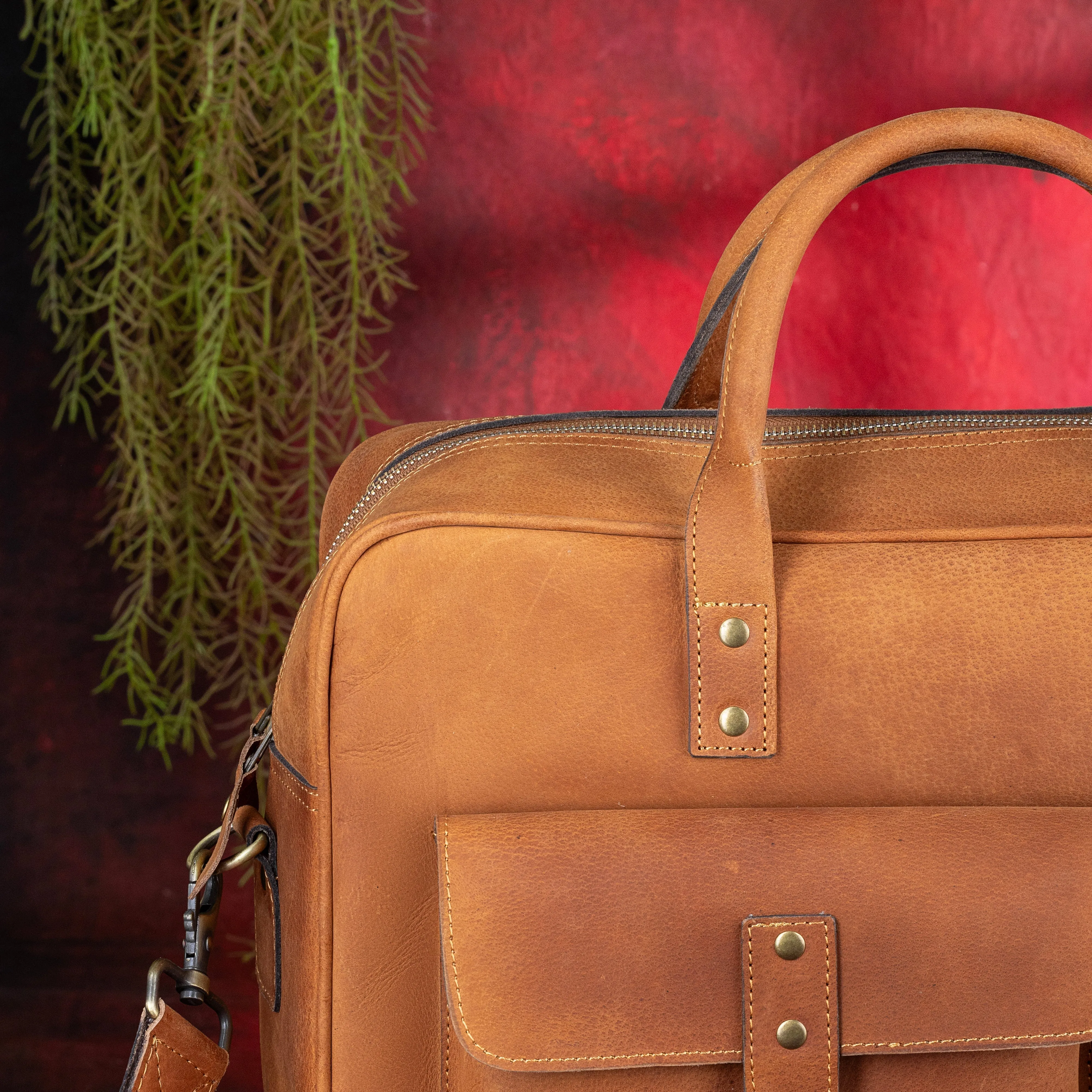 Royal Arch Chapter Briefcase - Brown Leather Crazy Horse finish