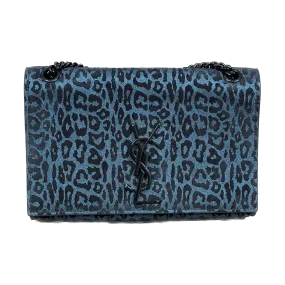 Saint Laurent Kate Monogram Small - Blue Leopard Print