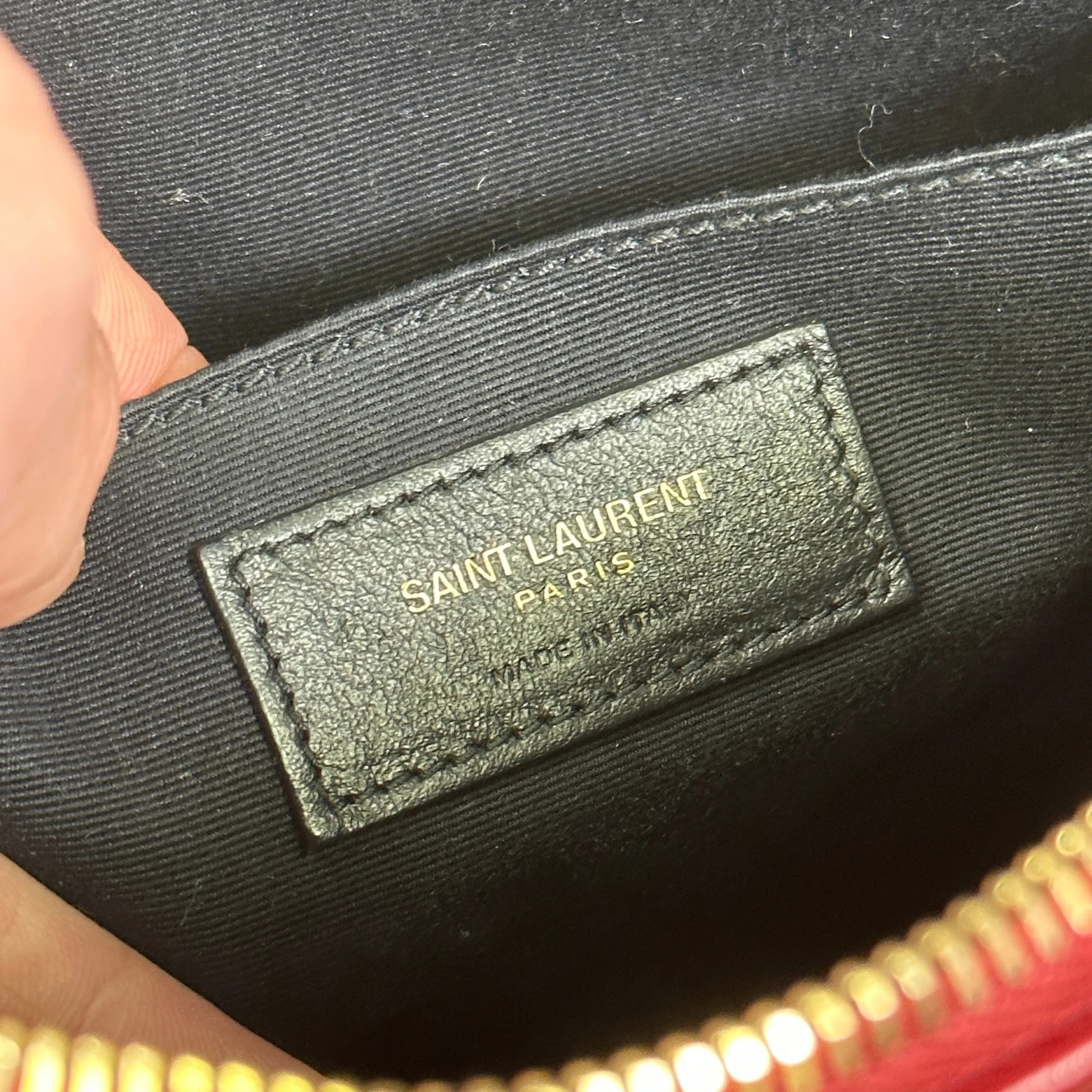 Saint Laurent Lou Medium YSL Camera Bag - Rouge Opium