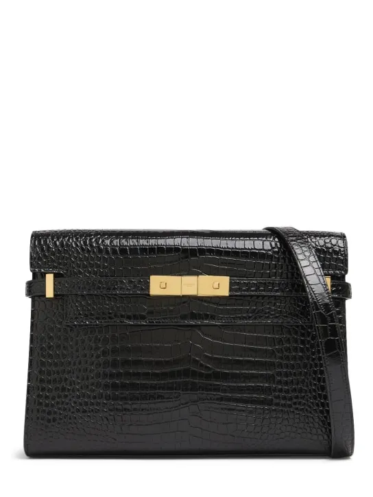 Saint Laurent   Manhattan embossed leather shoulder bag 