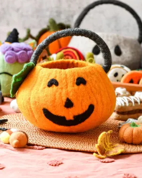 Sale Felt Jack 'O Lantern Pumpkin Bag