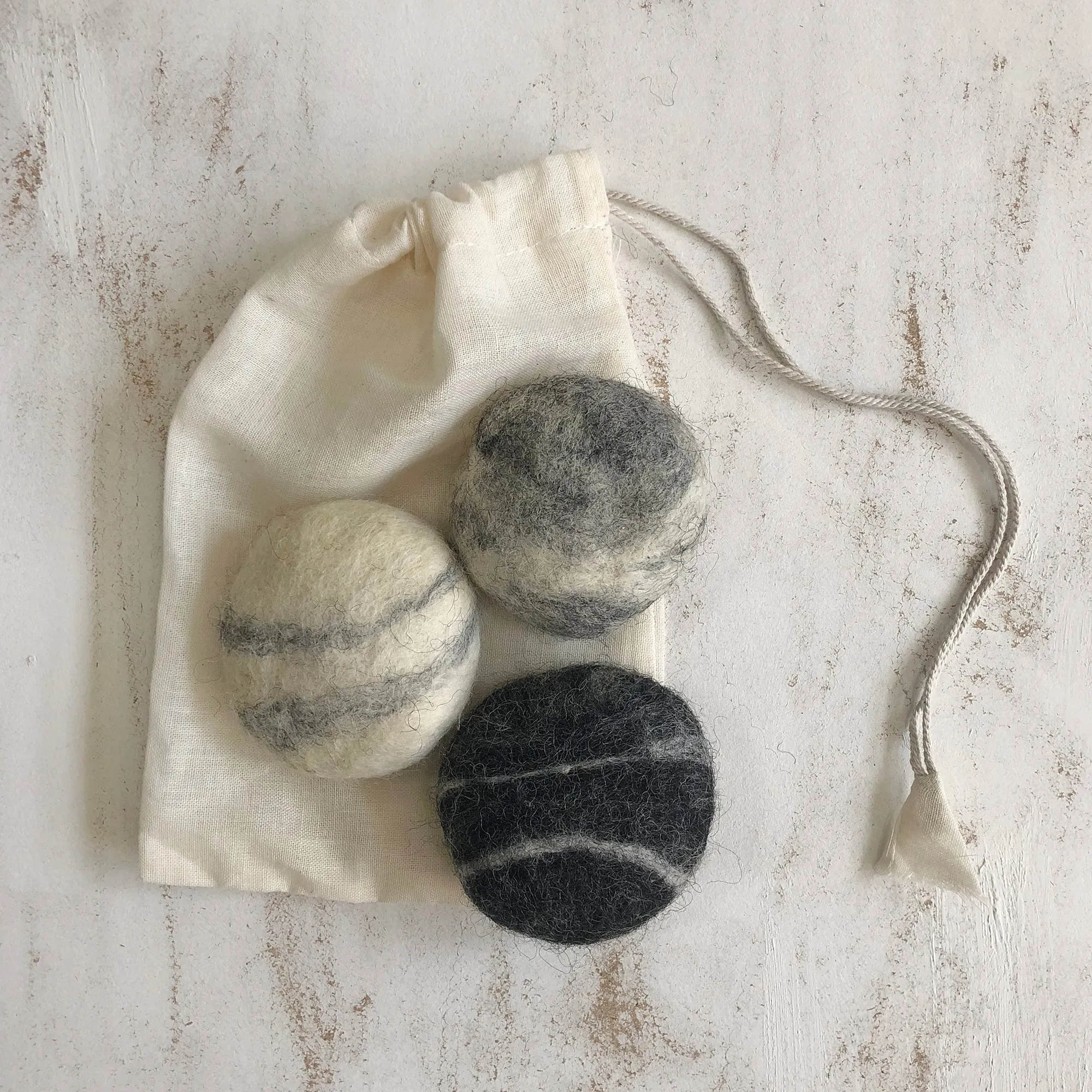 SANO Felted Soap Marble Pebble 3pc Gift Set (WS)