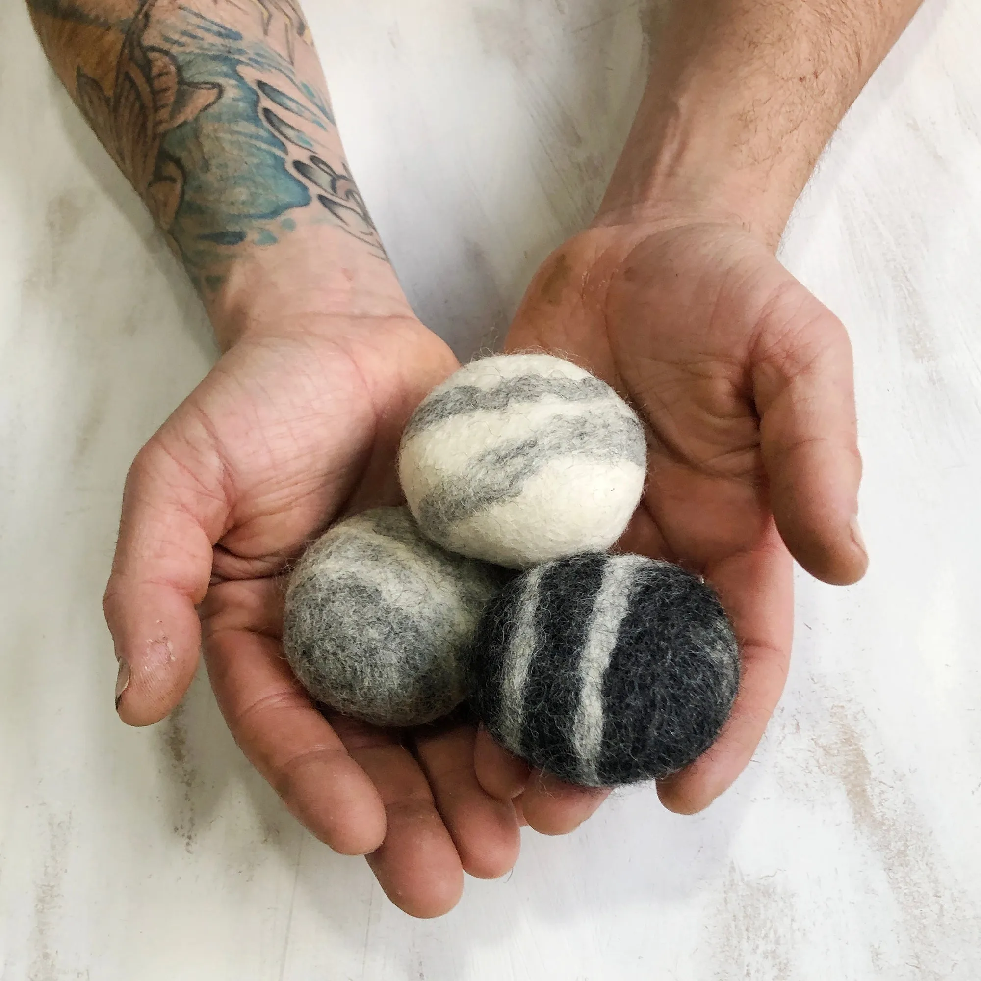 SANO Felted Soap Marble Pebble 3pc Gift Set (WS)