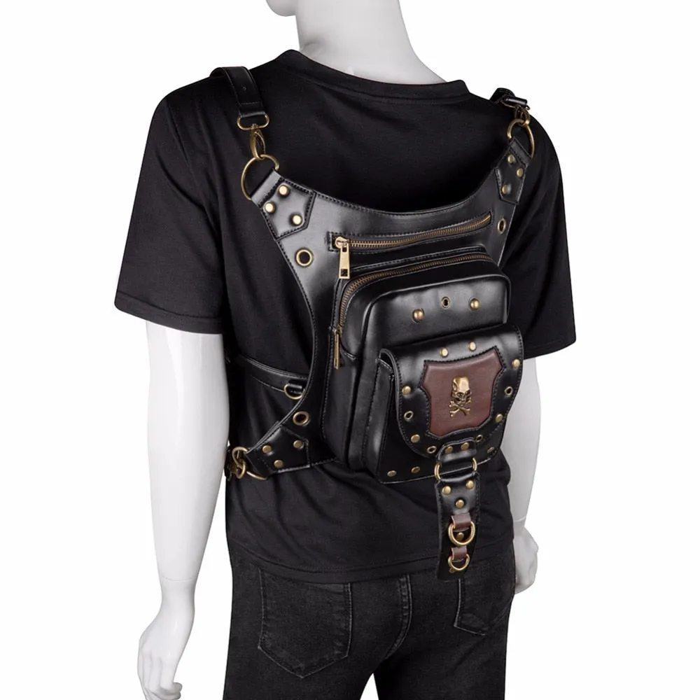 Steampunk Waist Bags Vintage Leather Leg Thigh Holster Bag