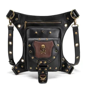 Steampunk Waist Bags Vintage Leather Leg Thigh Holster Bag