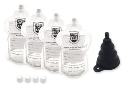 StopLossBags Starter Set with 4 Bags, Collapsible Funnel and 4 Extra Caps