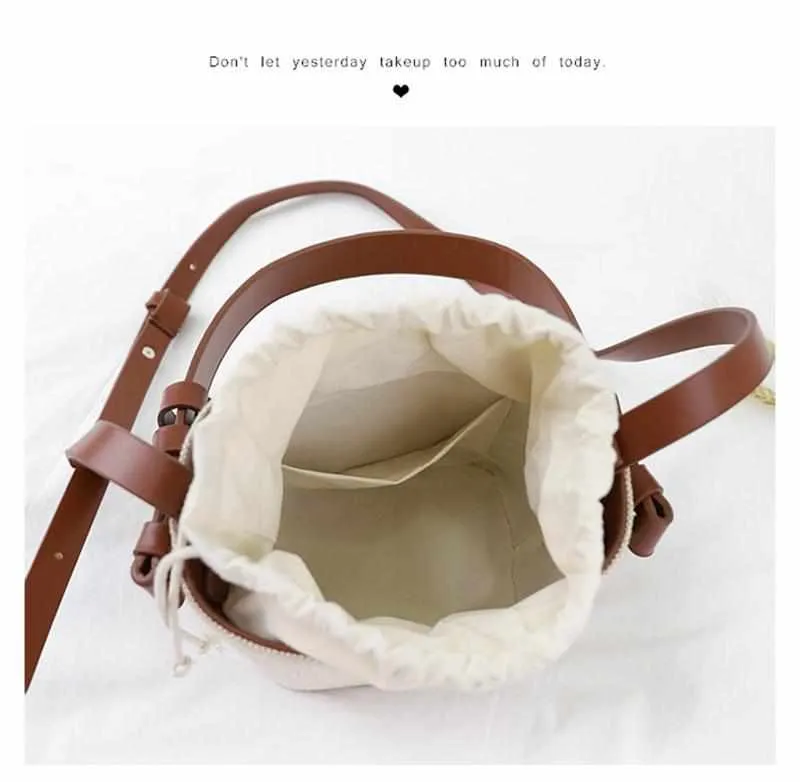 Straw Bucket Bag