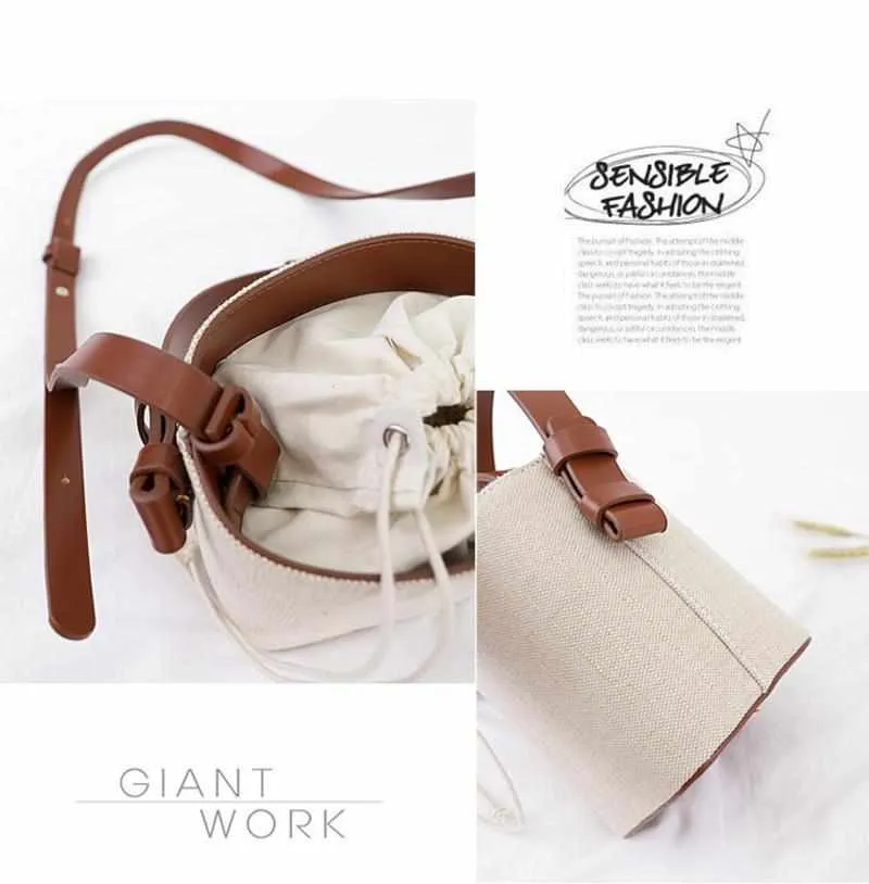 Straw Bucket Bag