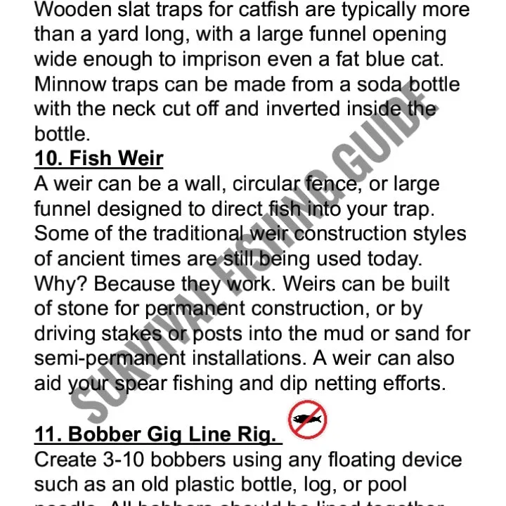 Survival Fishing - SHTF Tips and Techniques for catching fish [PDF]