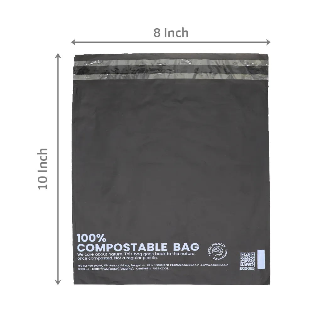 Tamper Proof Compostable Courier Bags With Sealking(8"x8" 2")- [Pack of 1000]