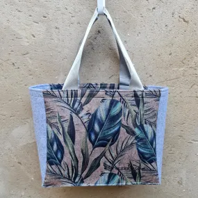 Teal Palms - Recycled Felt Teacher Bag