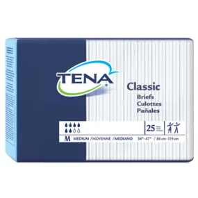 TENA 67750 Adult Incontinent Brief, Pack of 25