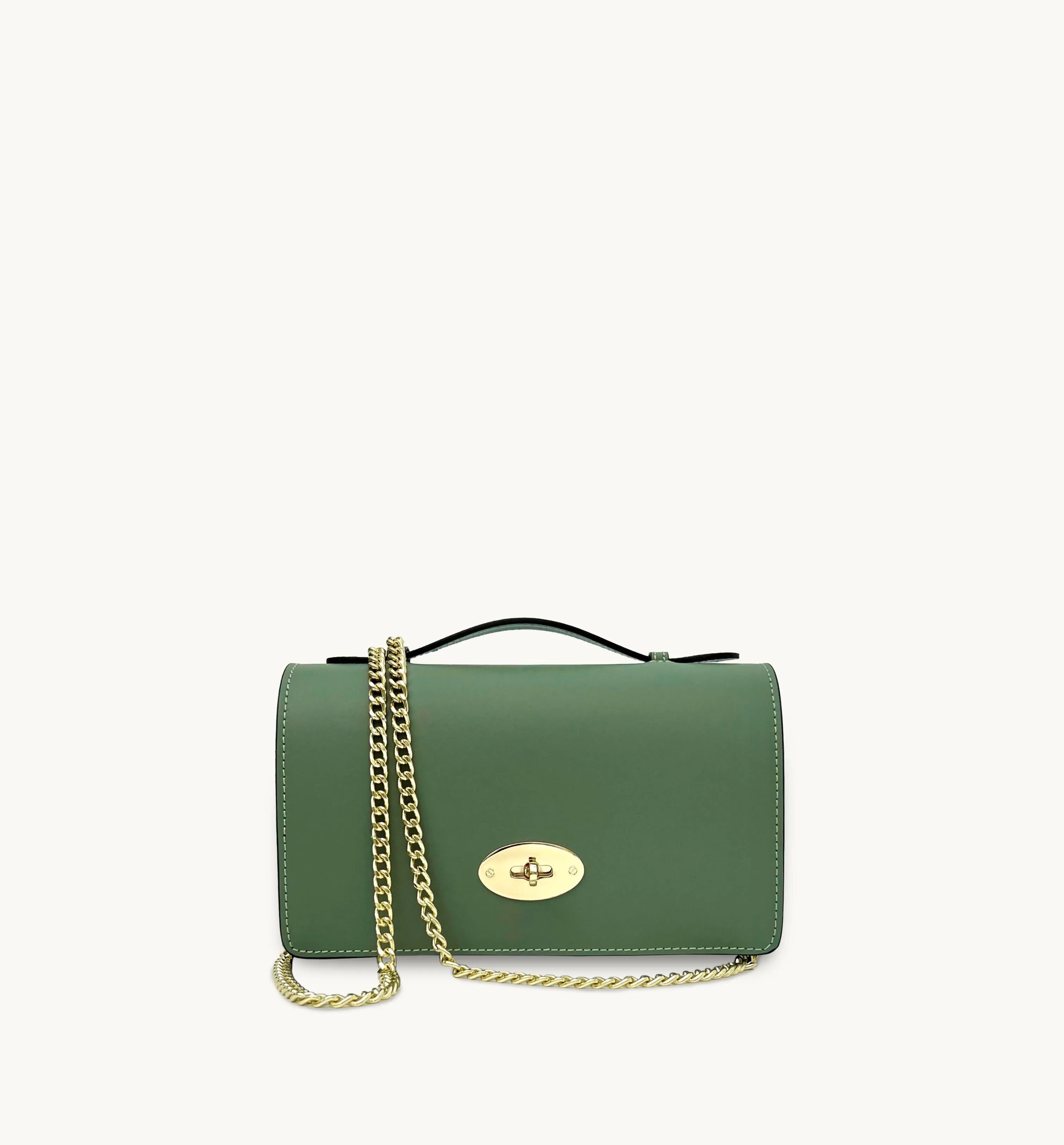 The Amelia Sage Green Leather Bag