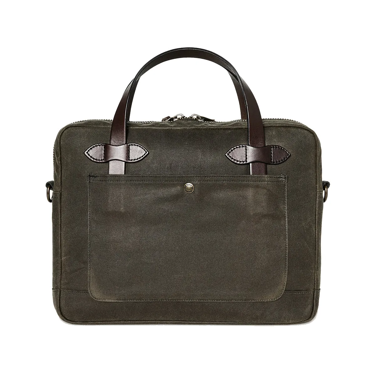 TIN CLOTH COMPACT BRIEFCASE - OTTER GREEN