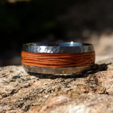 Titanium Fishing Line Ring,Custom Made Bands Fly Fishing Line Wedding Band