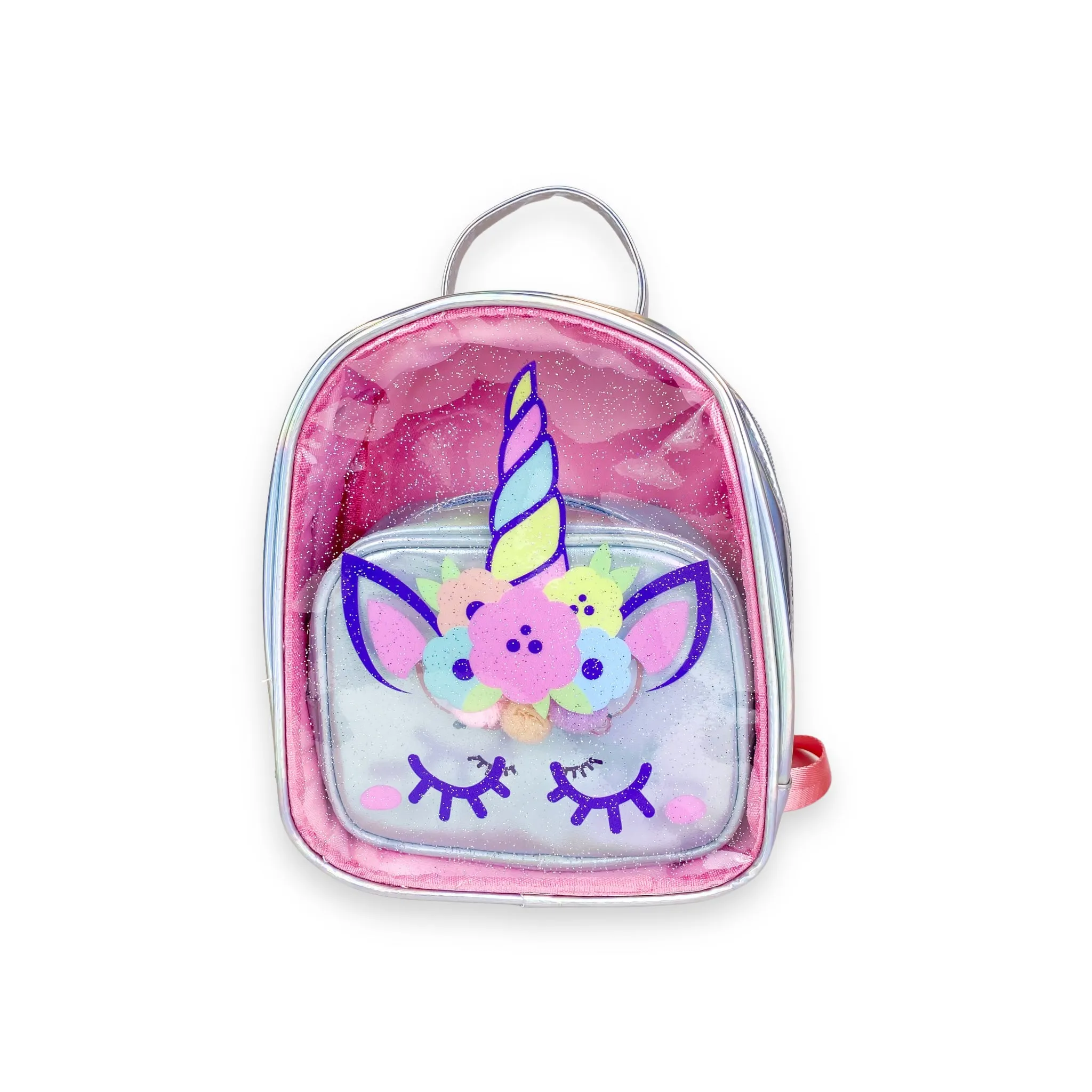 Unicorn Purse & Backpack set Silver/Blue