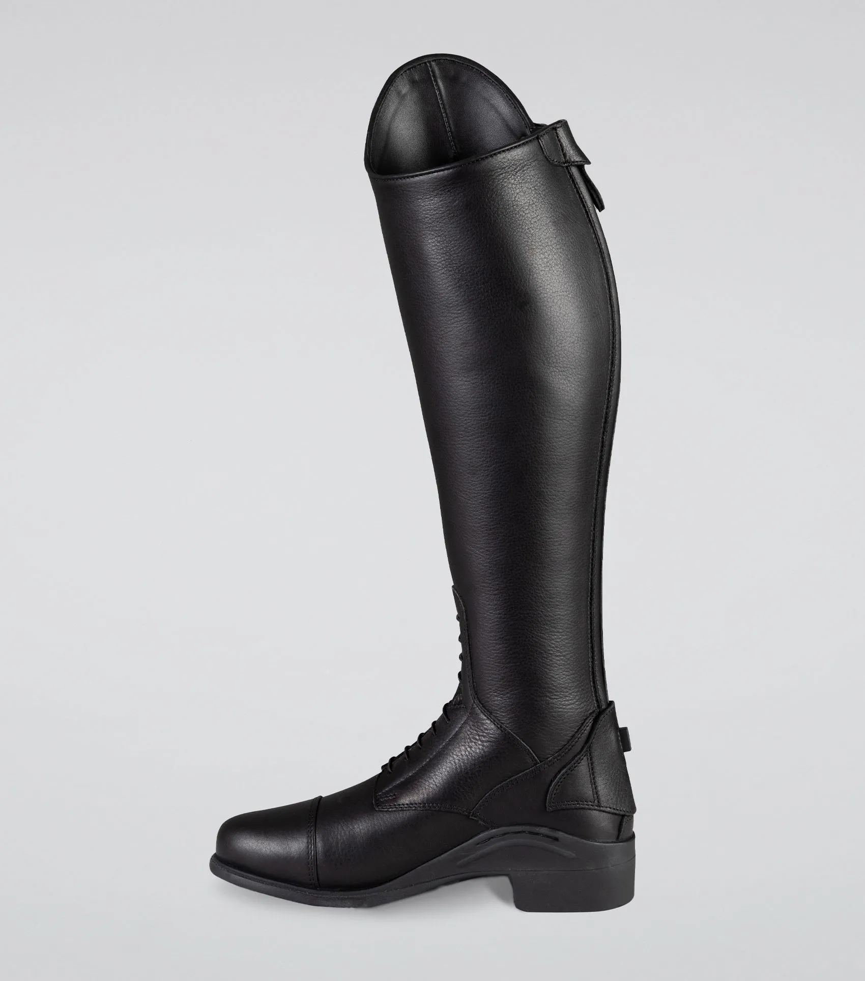 Vallardi Ladies Leather Field Tall Riding Boot Black (Wide Calf)