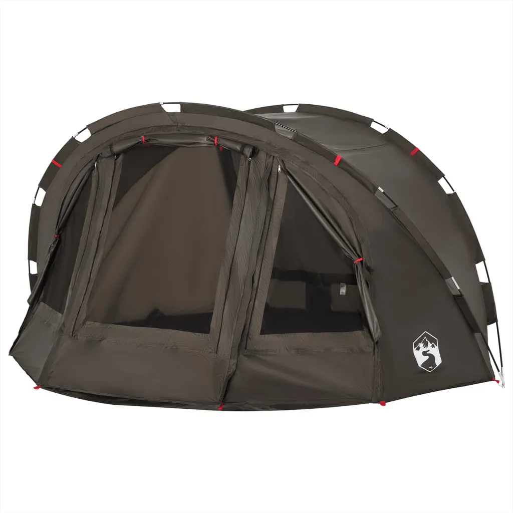 vidaXL Fishing Tent 4-Person Brown Waterproof