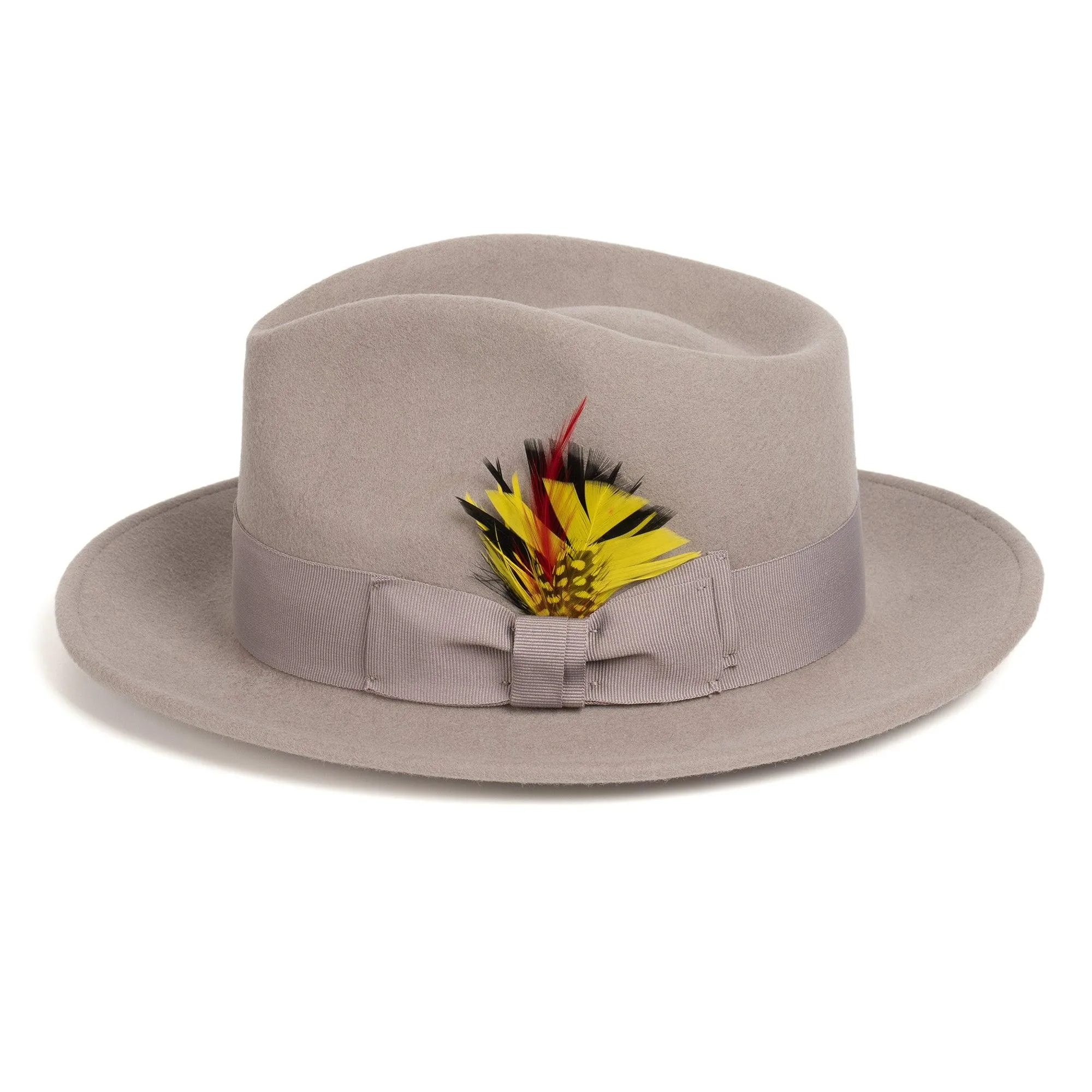 Vintage Crushable Wool Fedora Hat-Olive Green