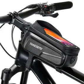 Waterproof Bicycle Phone Mount Bags Front Frame Top Tube Bag with Touchscreen Phone Holder Case Cycling Bike Tool Storage Bag