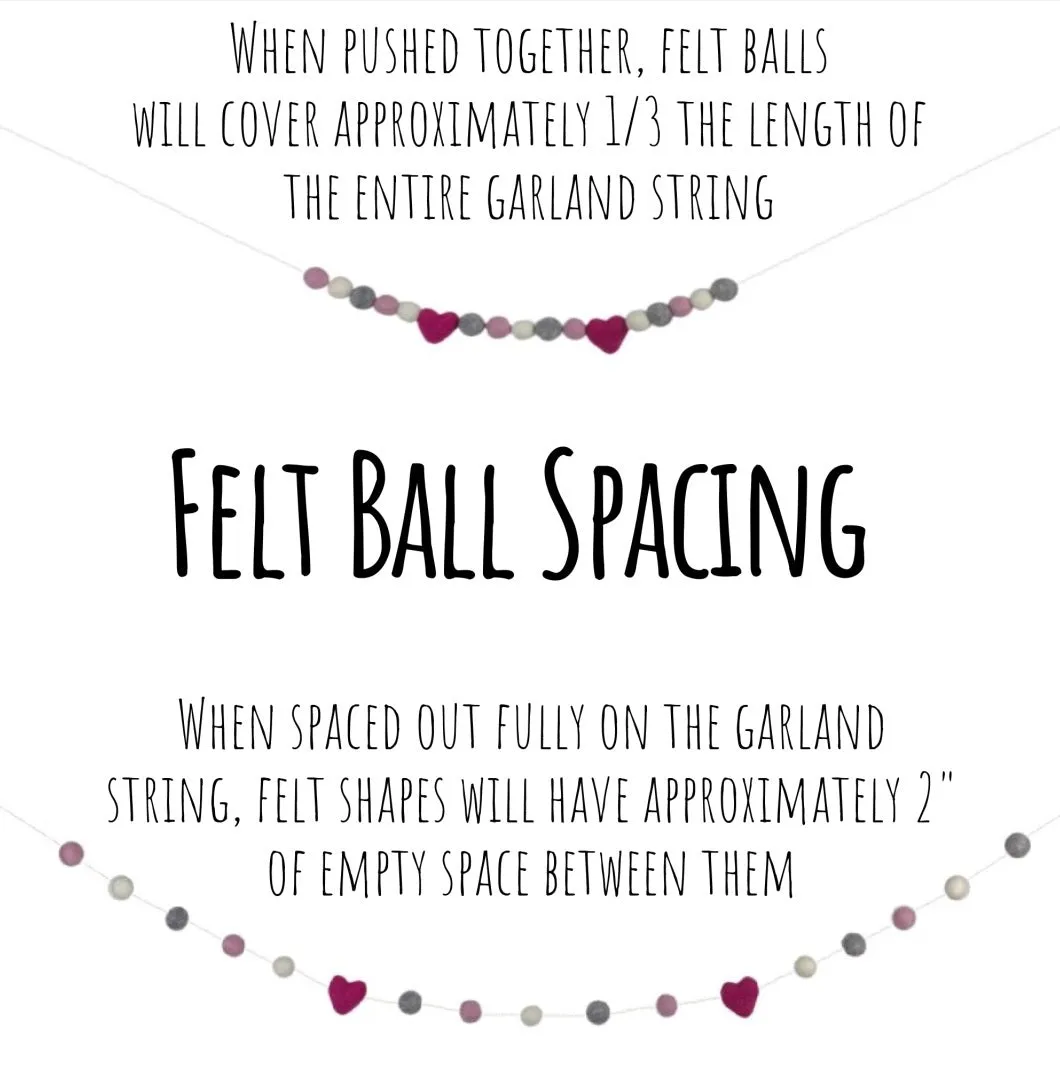 White Felt Ball Garland