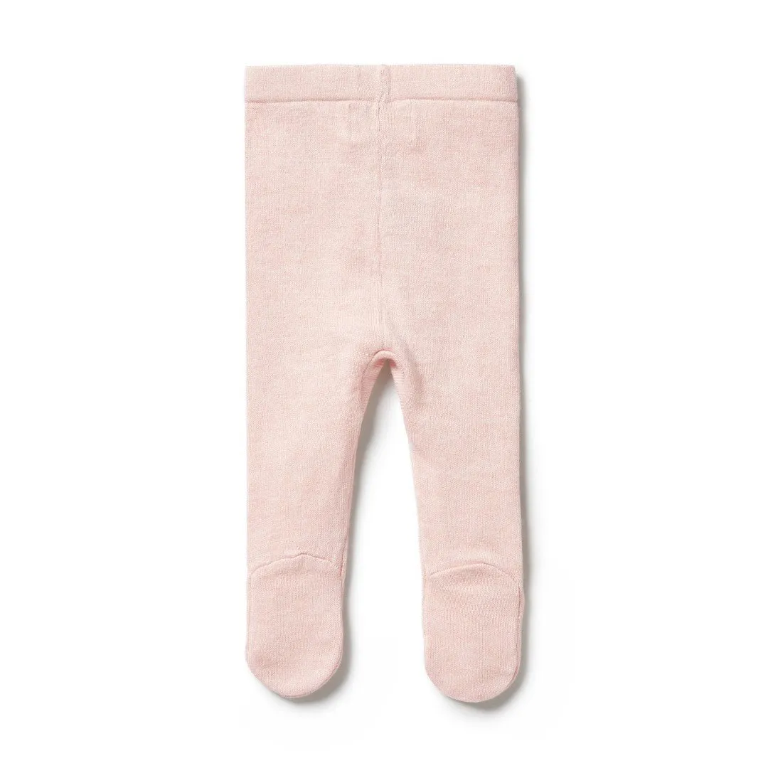 Wilson & Frenchy Pink Knitted Legging With Feet