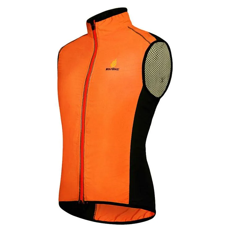 WOLFBIKE Yellow Sleeveless Cycling Jersey