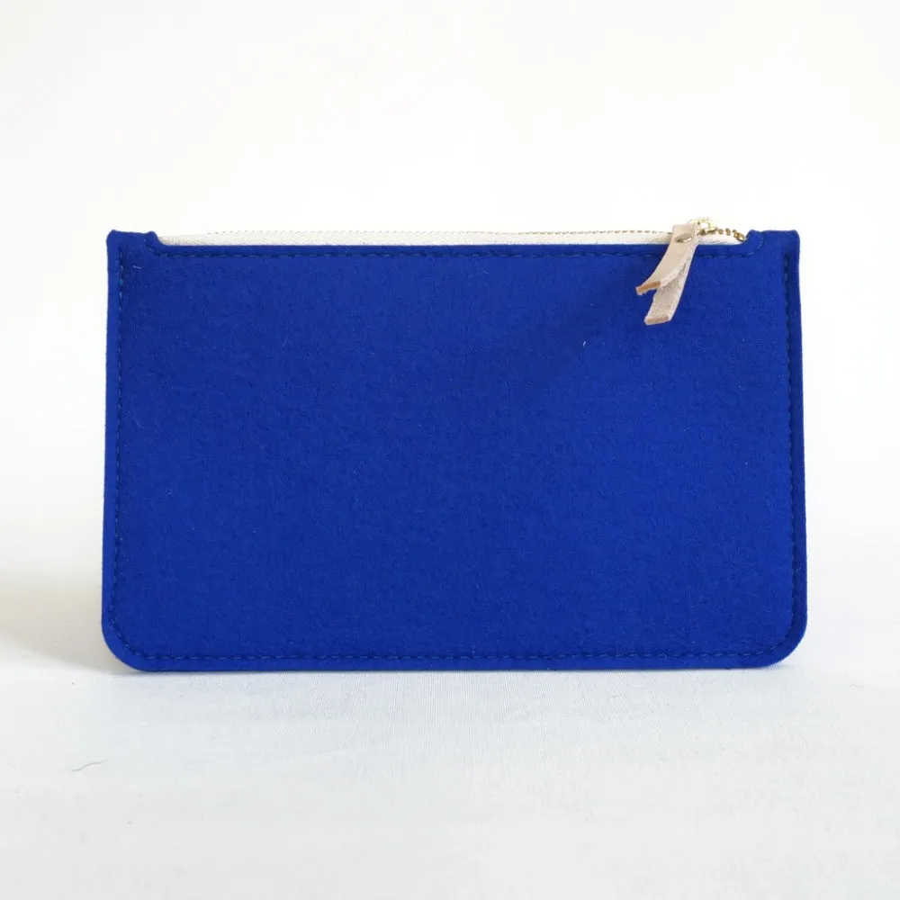 wool felt zipper pouch | Torba | wol rits etui