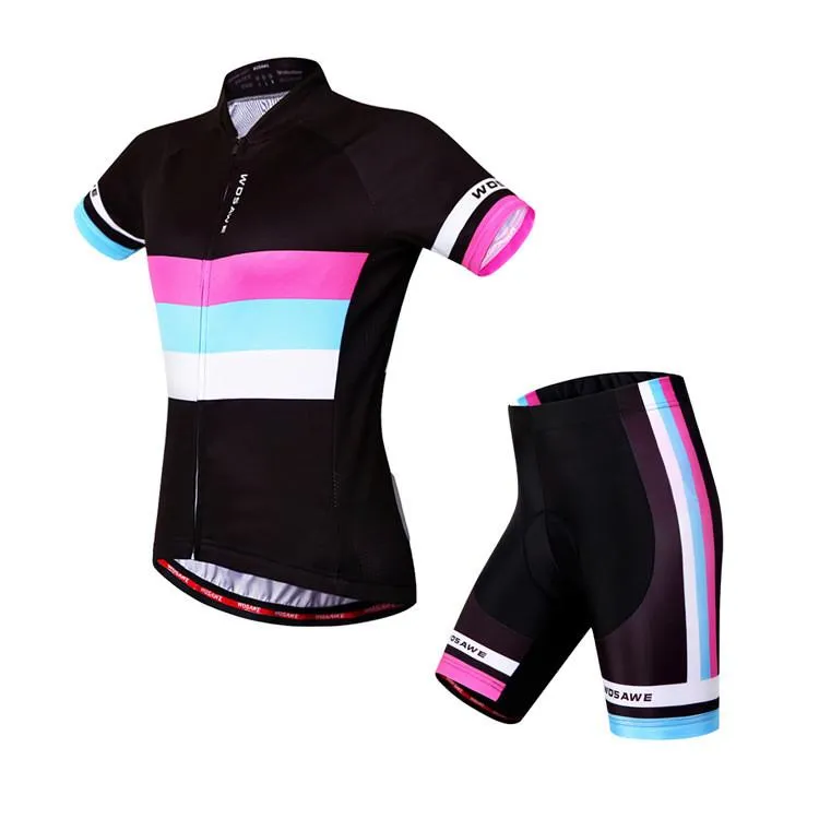 WOSAWE ColorShine-New Short Sleeve Cycling Jersey Set