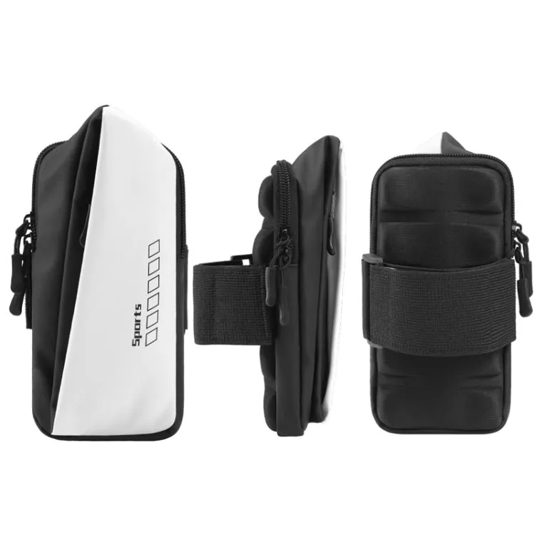 x3026 Running Waterproof Mobile Phone Arm Bag Outdoor Cycling Mobile Phone Bag(White)